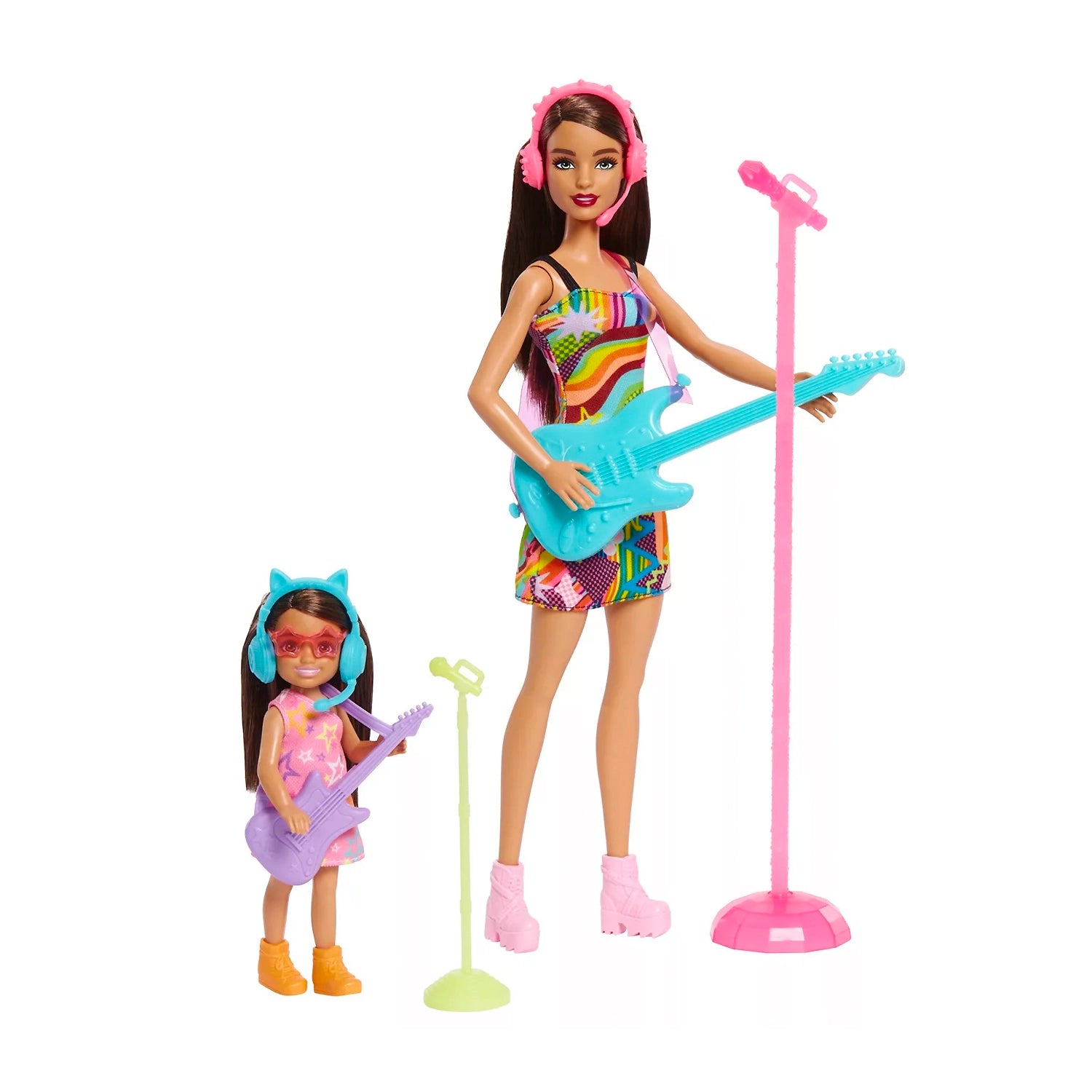 Muñeca Barbie Estrella De Pop Con Chelsea Morenas
