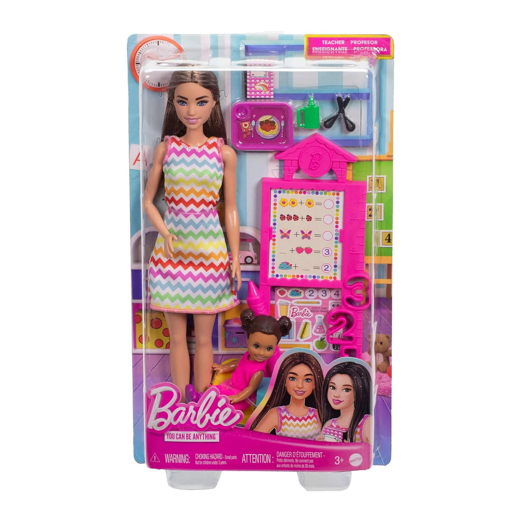 Muñeca Barbie Profesiones Maestra Morena con Alumna JCR76