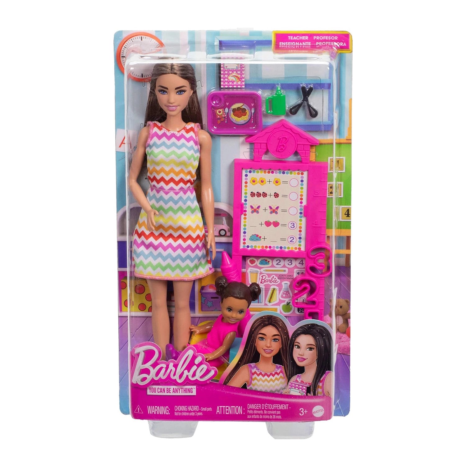 Muñeca Barbie Profesiones Maestra Morena con Alumna JCR76