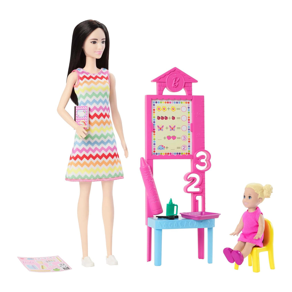 Muñeca Barbie Profesiones Maestra con Alumna Morena JCR77
