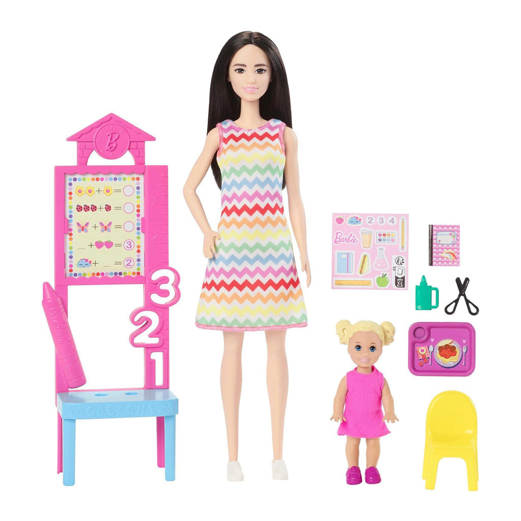Muñeca Barbie Profesiones Maestra con Alumna Morena JCR77