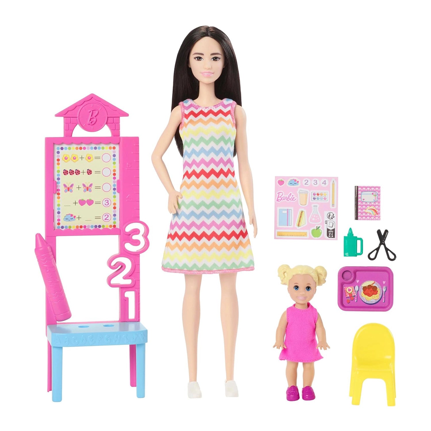 Muñeca Barbie Profesiones Maestra con Alumna Morena JCR77
